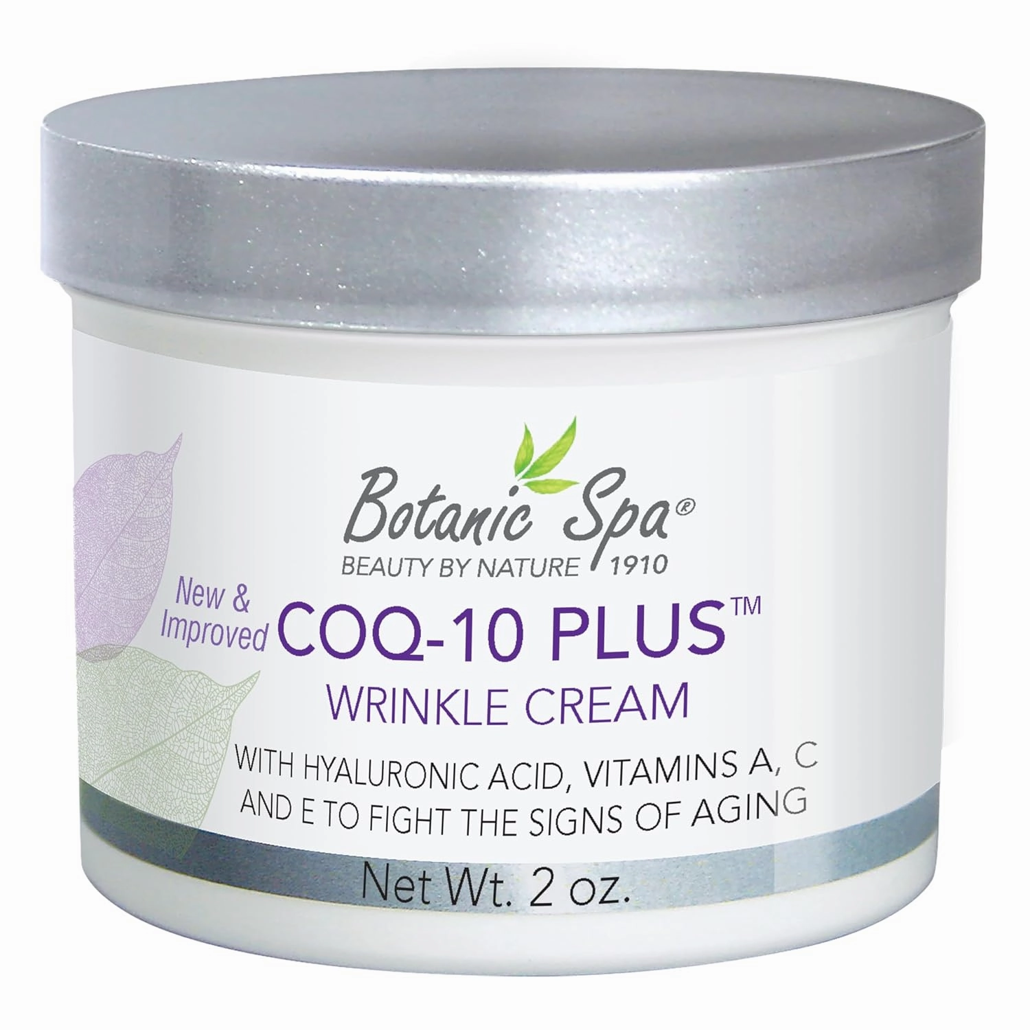 CoQ-10 Plus Wrinkle Cream - Hyaluronic Acid, Vitamins A, C & E - Diminishes the appearance of Lines and Wrinkles - 2 oz
