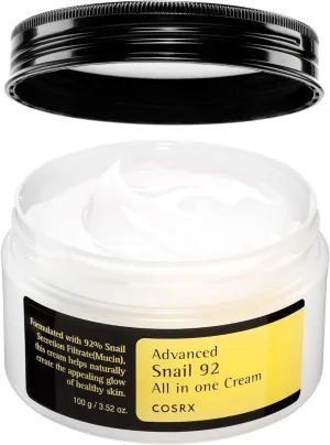 COSRX Snail Mucin 92% Face Moisturizer, 3.52 Oz, Mothers day gifts for mom, Lightweight Moisturing Cream for Soft, Glowy Skin, Korean Skin Care, Korean Moisturizer Face Cream