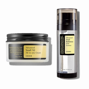 COSRX Glass Skin Ritual- SNail 92 Repair Cream   Snail Dual Essence- Mositurize Dry and Dull Skin to Achieve Radiant Glass Skin, Snail Mucin, Korean Skin Care