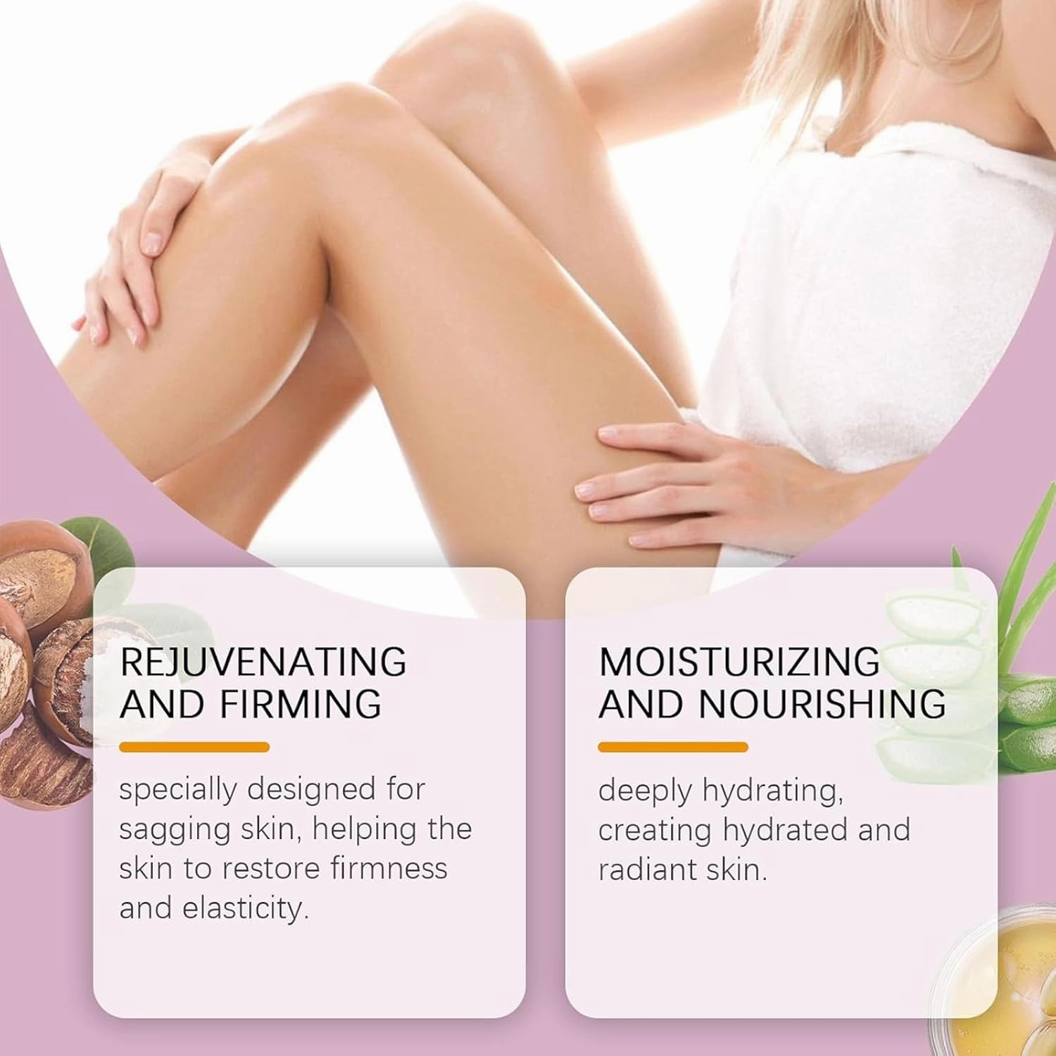 Crepey Skin Cream Wrinkle Smoothing Cream With Collagen, Hyaluronic Acid Hydrating Smoothing Serum, Improves Elasticity Pumps Saggy Skin for Body, Neck, Hands, Face, 100g (1pcs)