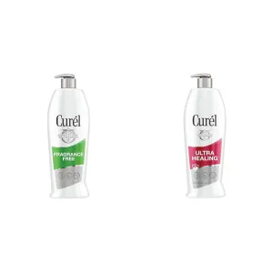 Curel Fragrance Free Comforting Body Lotion, Unscented Dry Skin Moisturizer for Sensitive Skin & Ultra Healing Lotion, Hand and Body Moisturizer for Extra Dry Skin