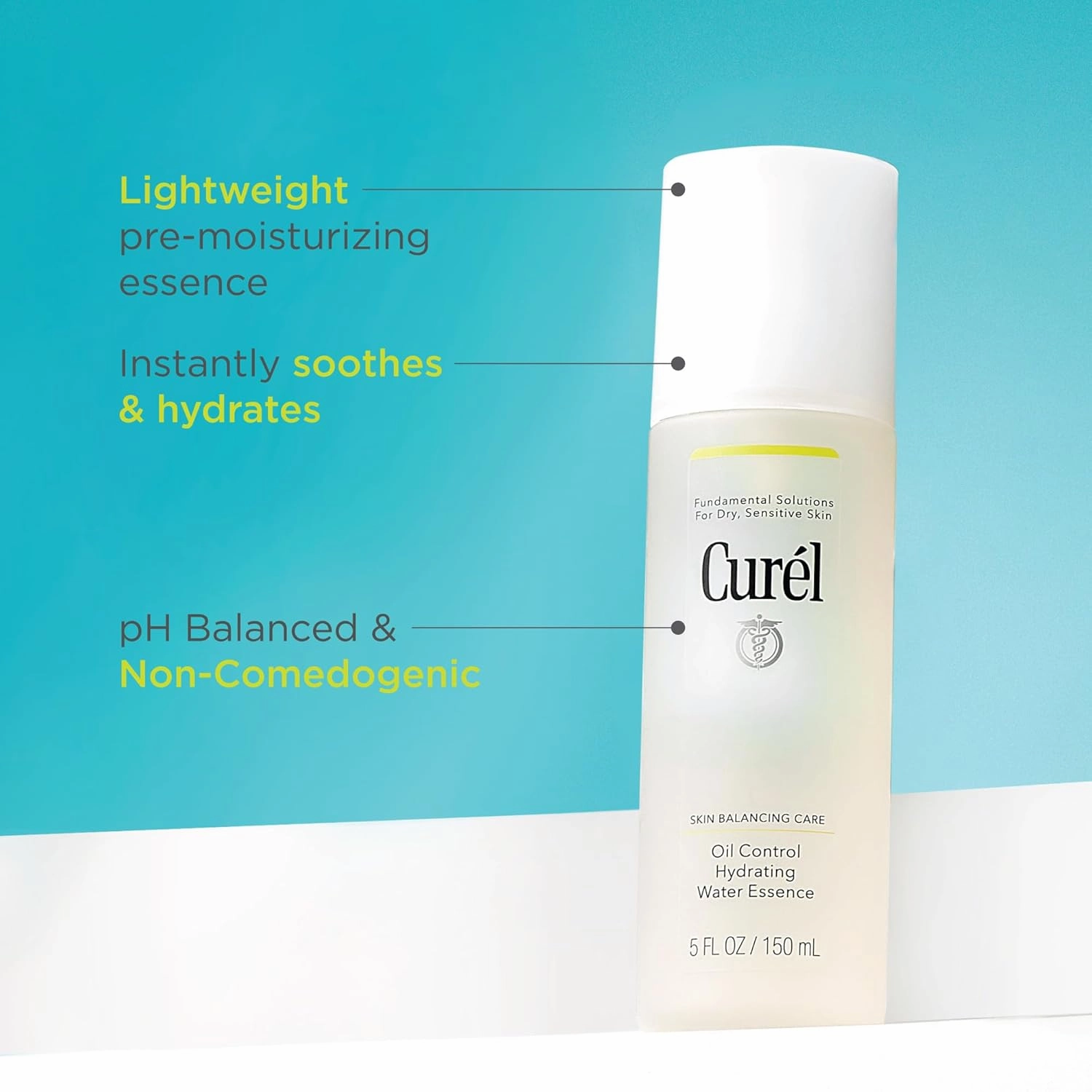 Curel Oil Control Japanese Skin Care, Hydrating Water Essence For Oily to Dry, Sensitive Skin, Hydrating Face Moisturizer, Fragrance Free, 5 Oz