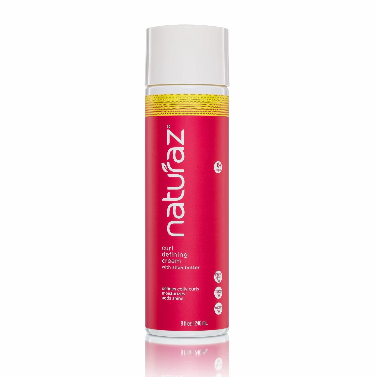 Curl Defining Cream - 100% Vegan, Cruelty Free, Paraben Free - Deeply Moisturizing, Medium Hold, Aloe Vera Based Gel For Tight Curls & Coils - Define Curls, Lock in Moisture - No Frizz 8 Oz