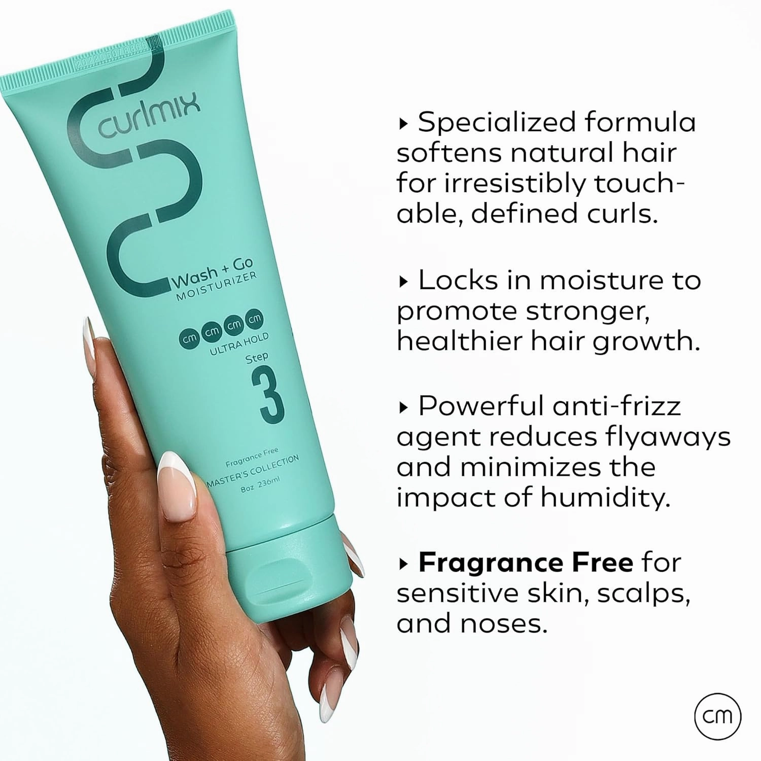CurlMix Moisturizer for Curly Hair - Anti-Frizz Reduces Flyaways - Hydrating Mongongo Butter - Ultra Hold - Fragrance-Free