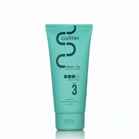 CurlMix Moisturizer for Curly Hair - Travel Size Sample 3.4 oz - Castor Oil Softens & Hydrates Hair - Heavy Hold - Fragrance-Free