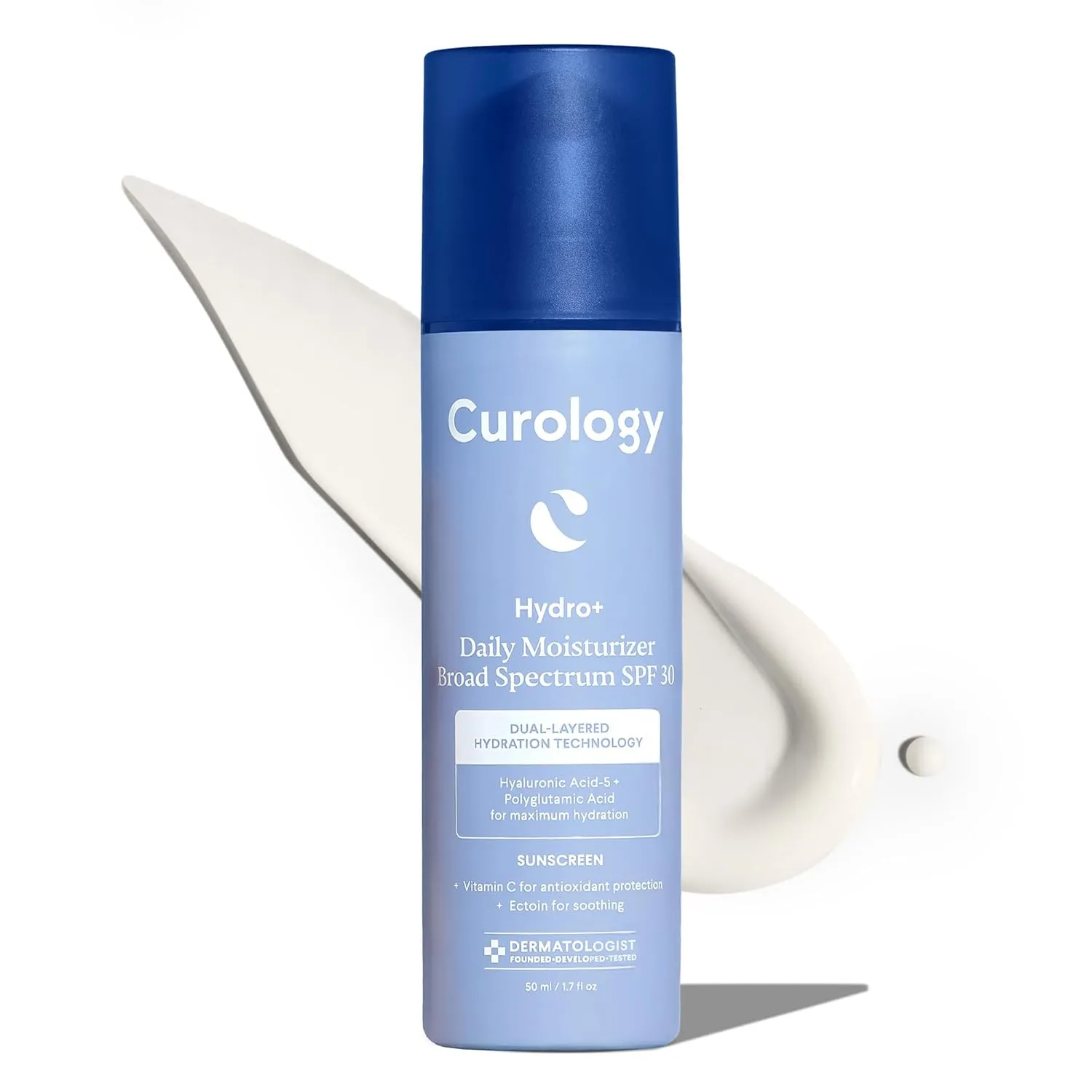 Curology Hydro  Daily Face Moisturizer with SPF 30, Gel Cream Sunscreen Face Lotion, Hydrating, 1.7 fl oz