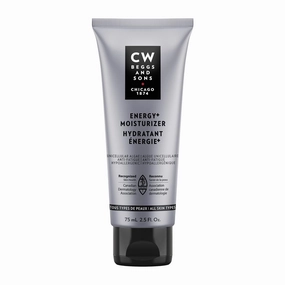 CW Beggs Energy  Moisturizer for Men, Normal to Dry Skin, Anti-Fatigue Face Cream, Hypoallergenic, Fragrance-Free, Paraben-Free, Alcohol-Free, Mineral Oil-Free, Cruelty-Free, 2.5 Fl. Oz.