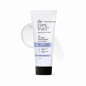D e c o n s t r u c t Oil-Free Moisturizer | Non Sticky, Lightweight, Non-Comedogenic & Fast-Absorbing | Tested for 72H Hydration | For Oily, Acne-Prone & Sensitive Skin |50g