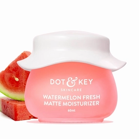 D.OT & KEY Watermelon Superglow Matte Oil Free Moisturizer For Face With Watermelon Extracts | Lightweight Gel, Controls Excess Oil, Hydrates & Plumps Skin, With Glycolic Acid For Oily Skin | 60Ml