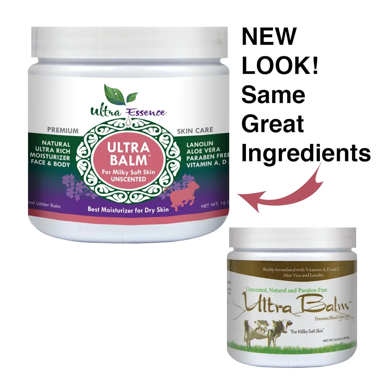 Daily Moisturizer 16 oz For Dry Itchy Skin, Psoriasis and Eczema, Contains Lanolin, Vitamins A, D & E, Aloe Vera, To Moisturize Face, Body, Dry Hands & Cracked Heels (Unscented)