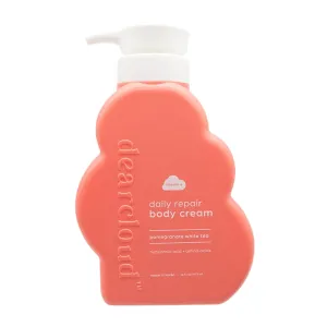 Daily Repair Body Cream – Pomegranate White Tea – Vitamin E & Hyaluronic acid - Korean Moisturizer & Body Lotion for Dry Skin (16 fl oz)