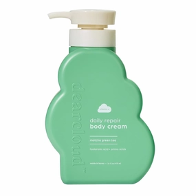 Daily Repair Body Cream – Matcha Green Tea – Vitamin E & Hyaluronic acid - Korean Moisturizer & Body Lotion for Dry Skin (16 fl oz)