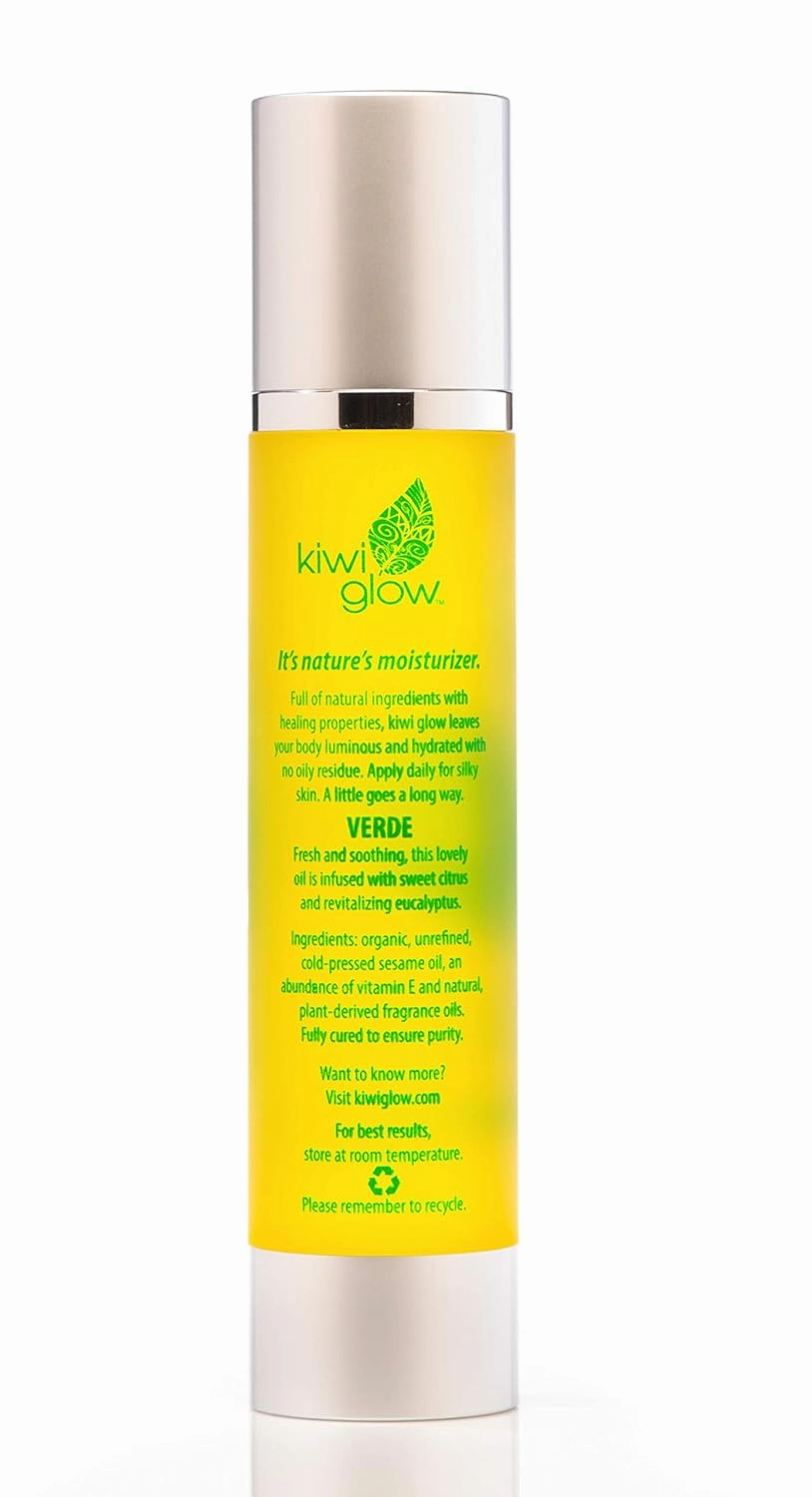 Daily Skin Oil Moisturizer - Organic and All Natural - Handmade Skin Care for Anti Aging - Cold Pressed Sesame Oil for Skin - Ayurvedic Skin Treatment (verde)