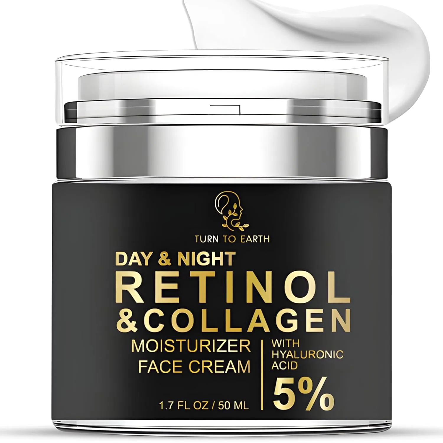 Day & Night Retinol with Collagen and Hyaluronic Acid Face Moisturizer Cream 1.7 oz