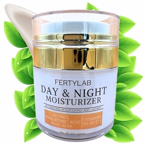 Day & Night Face Moisturizer - Hyaluronic Acid - Retinol - Vitamins C, E and Bs - Complete Face Cream - All in One Moisturizer - Hydrating and Anti-Aging