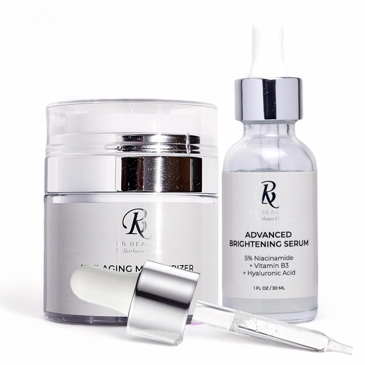 Day Combo - Advaned Brightening Serum   Anti-Aging Mosturizer. Niacinamide -Hyaluronic Acid   Hemp Seed Oil - White Willow Barck Extract