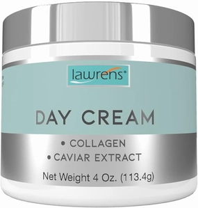 Day Cream with Collagen and Caviar Extract by Lawrens Cosmetics - Moisturizer - uv protector - Hydrates skin - 4oz