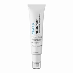 DBE CPM 2% Ceramides with Peptides Moisturizer for Intense Moisturizing and Skin Strengthening | Barrier Repair Cream | For Oily Skin, Dry Skin, Normal Skin & Sensitive Skin | 100ml