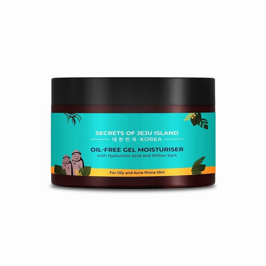 DBE Oil free Gel Moisturizer for oily skin with Hyaluronic Acid & Willow Bark Extracts | Moisturiser for face | Suitable for Oily & Acne-Prone Skin| Men & Women | Korean Skin Care | 50gm, 1.76 Ounc