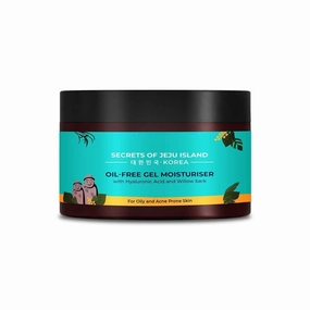 DBE Oil free Gel Moisturizer for oily skin with Hyaluronic Acid & Willow Bark Extracts | Moisturiser for face | Suitable for Oily & Acne-Prone Skin| Men & Women | Korean Skin Care | 50gm, 1.76 Ounc