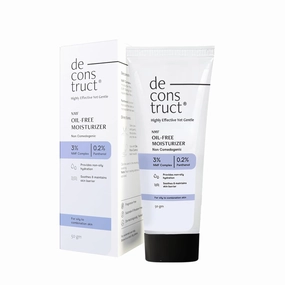 De.con.struct. Oil-.Free Moisturizer For Oily Skin | 3% NMF Complex   0.2% Panthenol | Lightweight Gel Moisturizer | For Oily to Combination Skin | 50gm