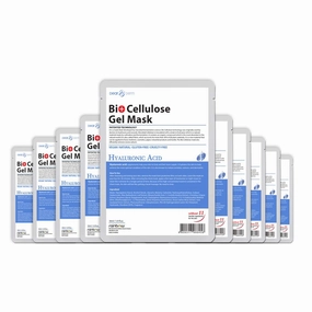 Dear & Derm Bio Cellulose Gel Mask, Skincare Face sheet mask, Facial sheet mask - Hyaluronic Acid x 10 sheets