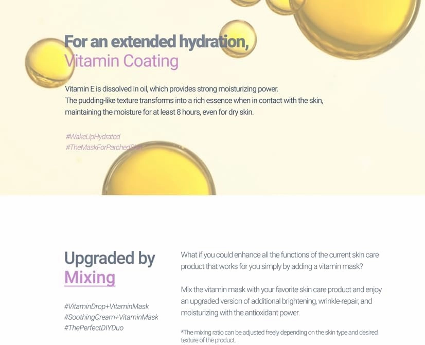 DEAR KLAIRS Freshly Juiced Vitamin E Mask | Brightening & Hydrating Sleeping Mask