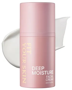 Deep Moisture Facial Cream – Ceramide Face Moisturizer for Rough and Dry Skin - Skin Soften & Glow - Skin Irritation Free - Fresh Herb Citrus Scent, 1.69 oz.