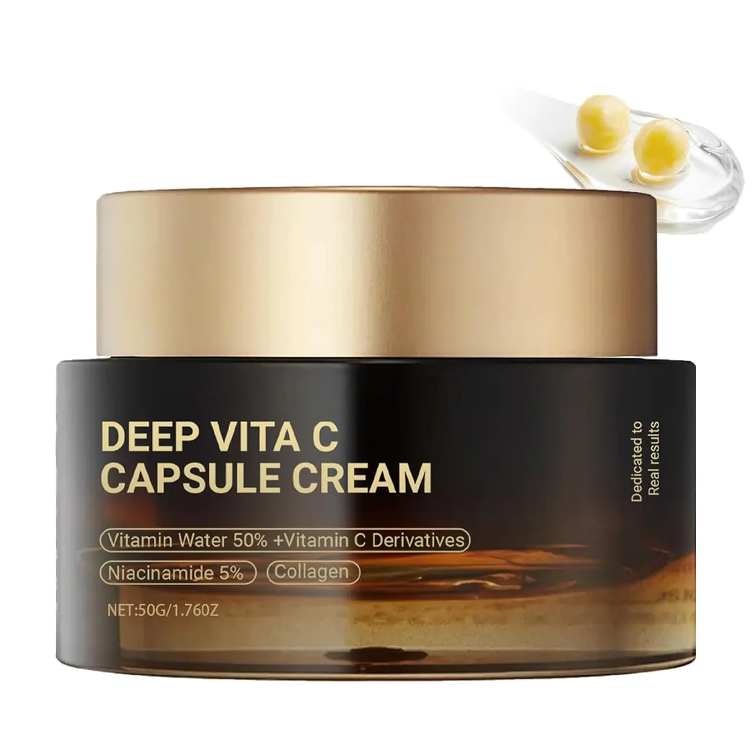 Deep Vitamin C Golden Capsule Face Moisturizer | Liposome Capsules For Wrinkles & Skin Radiance |Vitamin C Lotion for Instant Glow| Transparent Gel for Glow Hydration (1 pcs)