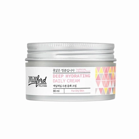 Deep Hydrating Daily Cream 80ml/2.7 Oz, Daily Moisturizer for Dry Skin, Panthenol 10%, Hyaluronic Acid, Korean Skincare