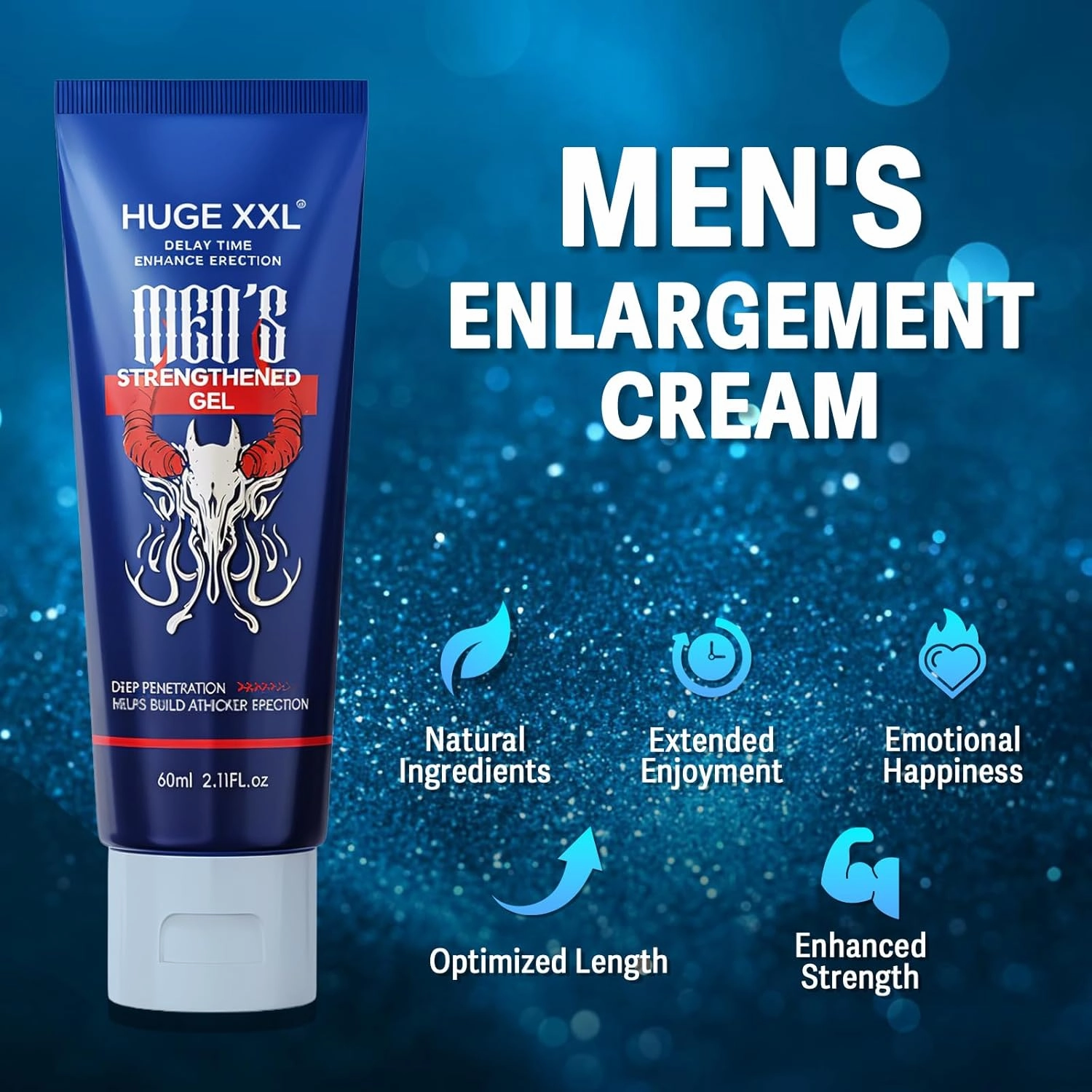 Delay Cream for Men，Men's Health Care Lotion Moisturizer for Increase Size, Thickness, Strength, and Performance to be Longer and Super Stronger