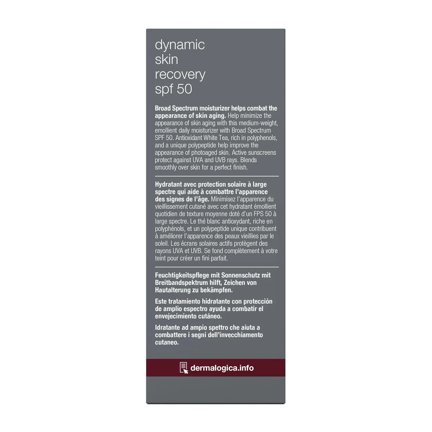 Dermalogica Dynamic Skin Recovery SPF50, Anti-Aging Face Sunscreen Moisturizer, Medium-Weight Non-Greasy Broad Spectrum