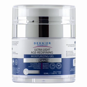 Dernier Night Moisturizer Gel for Face with Hyaluronic Acid and Pantenol – Repairing Anti-Aging Treatment Smooths Fines Lines and Wrinkles, Moisturizes Balances Protects and Repairs (1.7 fl Oz)