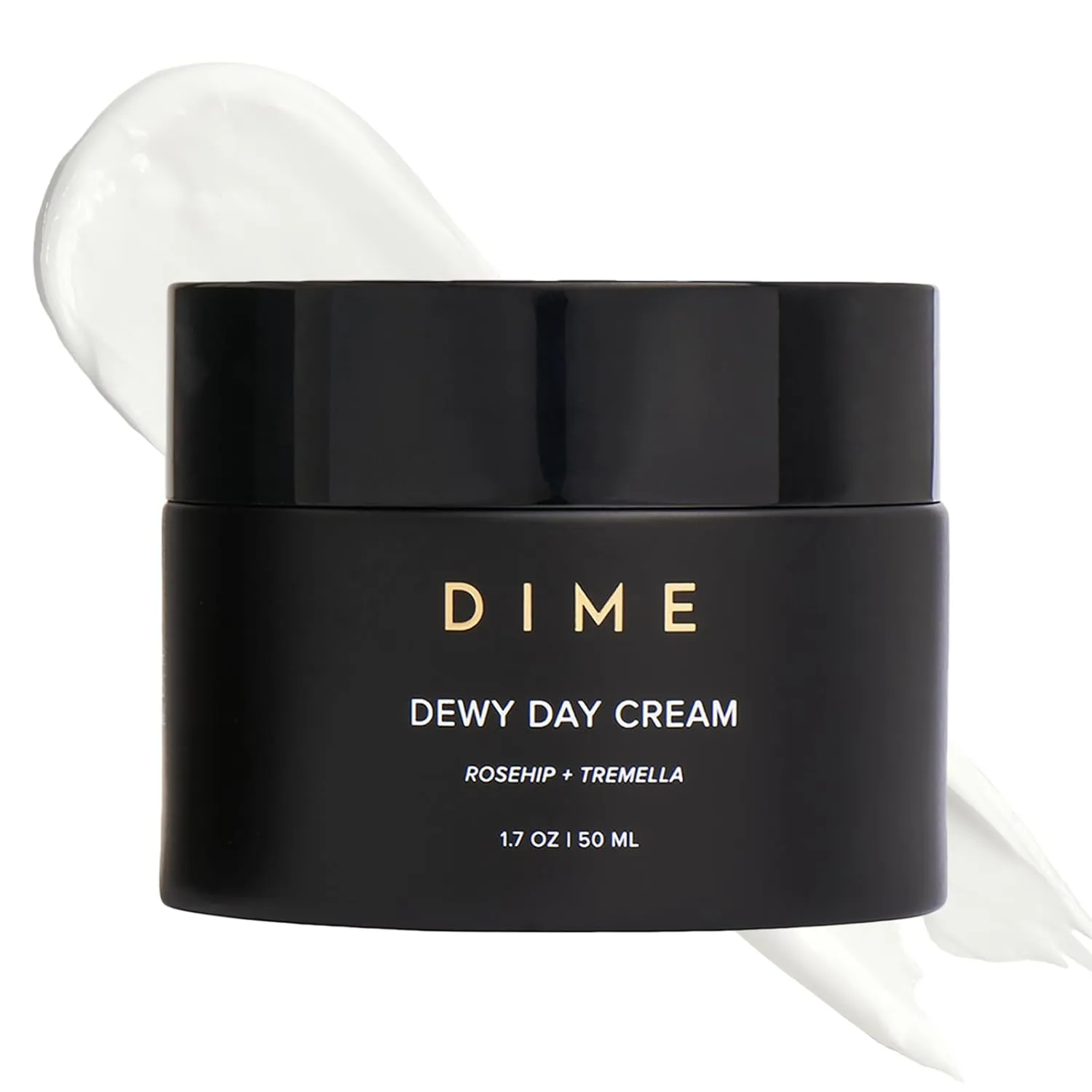 DIME Beauty Dewy Day Cream, Morning Face Moisturizer with Rosehip Oil and Snow Mushroom, 1.7 oz / 50 ml