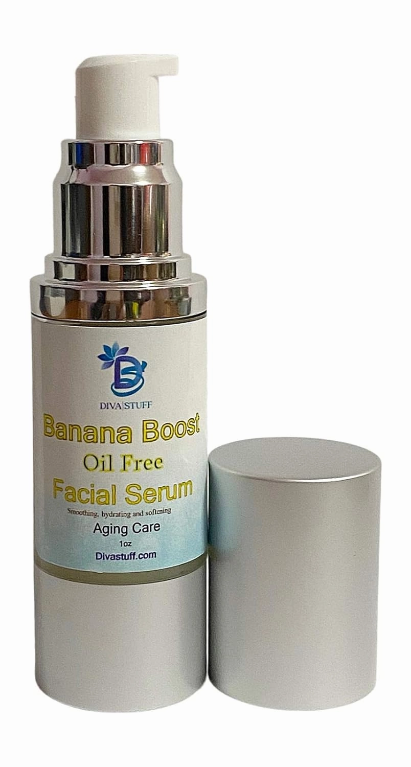 Diva Stuff Banana Boost Oil Free Facial Serum, Superior Hydration Without Oil, Smoothing, Plumping, and Firming