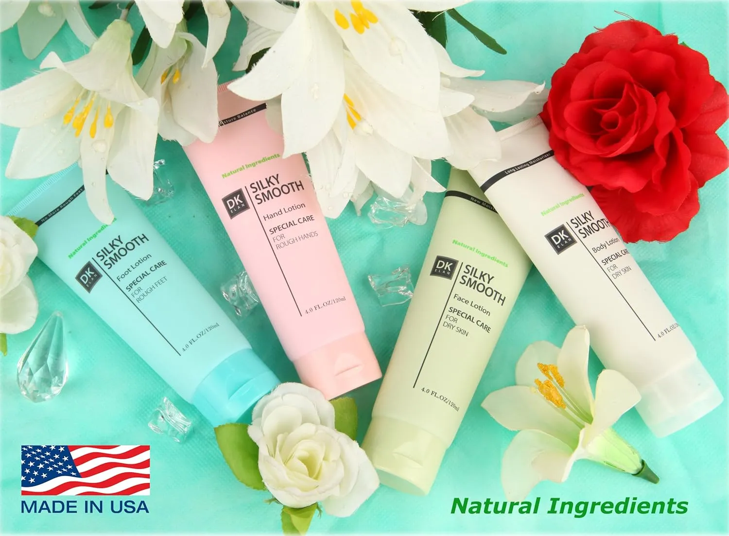 DK ELAN Silky Smooth Foot Lotion – New Natural Moisturizer for dry, rough, cracked feet & heels