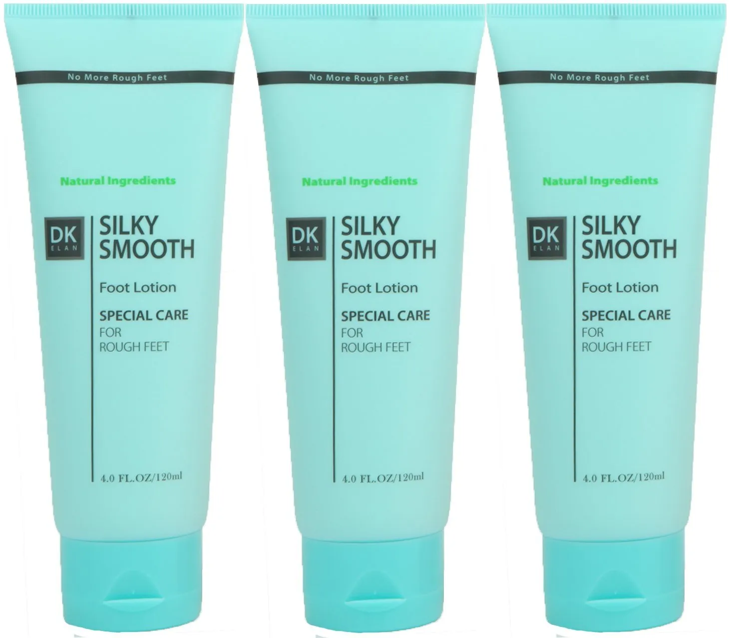 DK ELAN Silky Smooth Foot Lotion (Pack of 3) – New natural moisturizer for dry, rough, cracked feet & heels