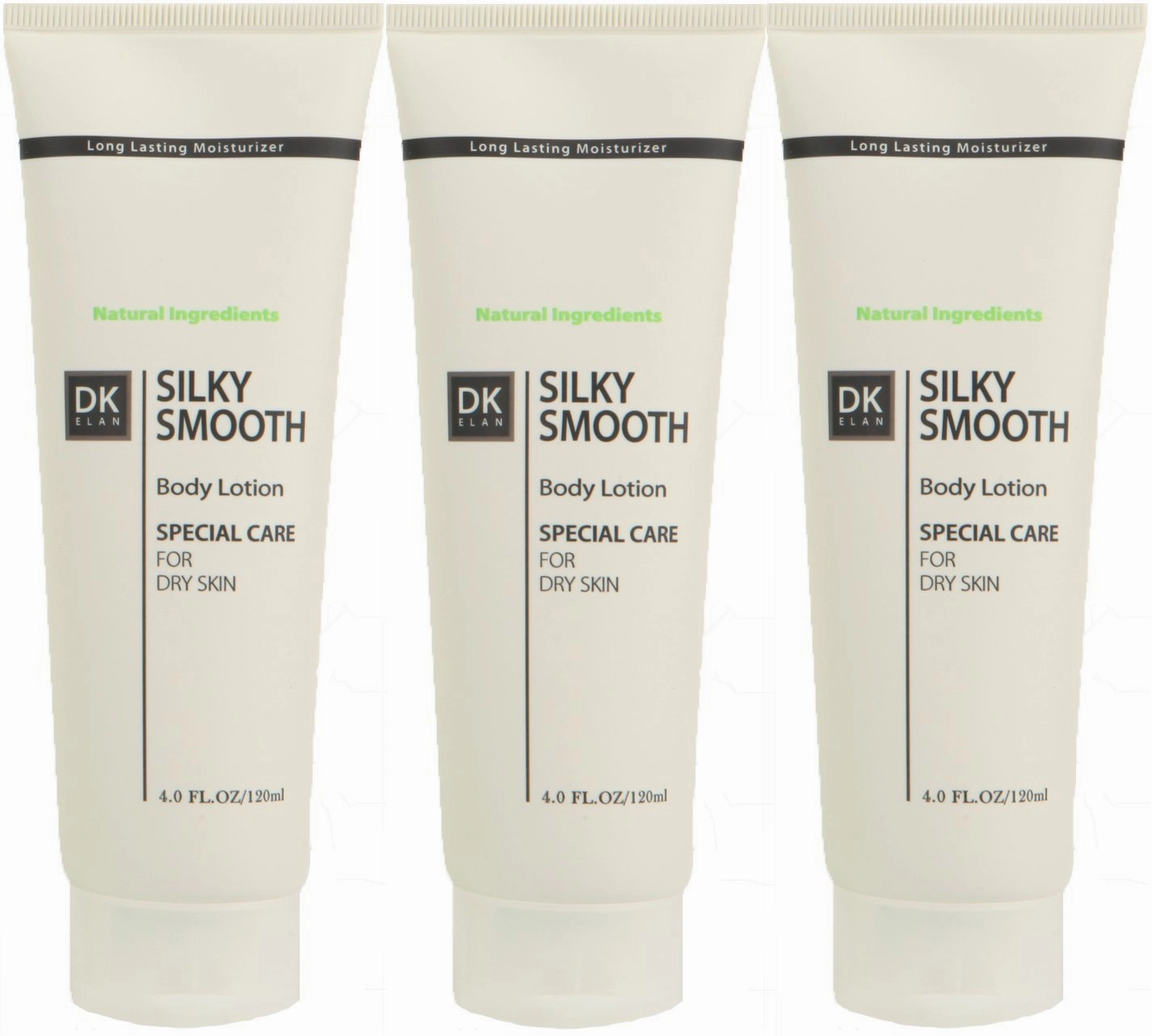 DK ELAN Silky Smooth Body Lotion (Pack of 3) – New natural moisturizer for dry, scaly, itchy skin