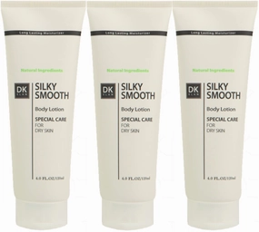 DK ELAN Silky Smooth Body Lotion (Pack of 3) – New natural moisturizer for dry, scaly, itchy skin