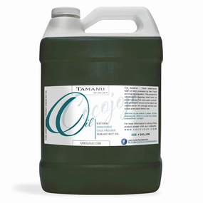 Dr Joe Lab Tamanu Oil 128 oz Pure Natural Cold Pressed Unrefined Extra Virgin Tamanu Nut Oil 1 Gallon - for Hair Skin Body Nail and Beard - Moisturizing, Soothing, Hydrating, & Nourishing