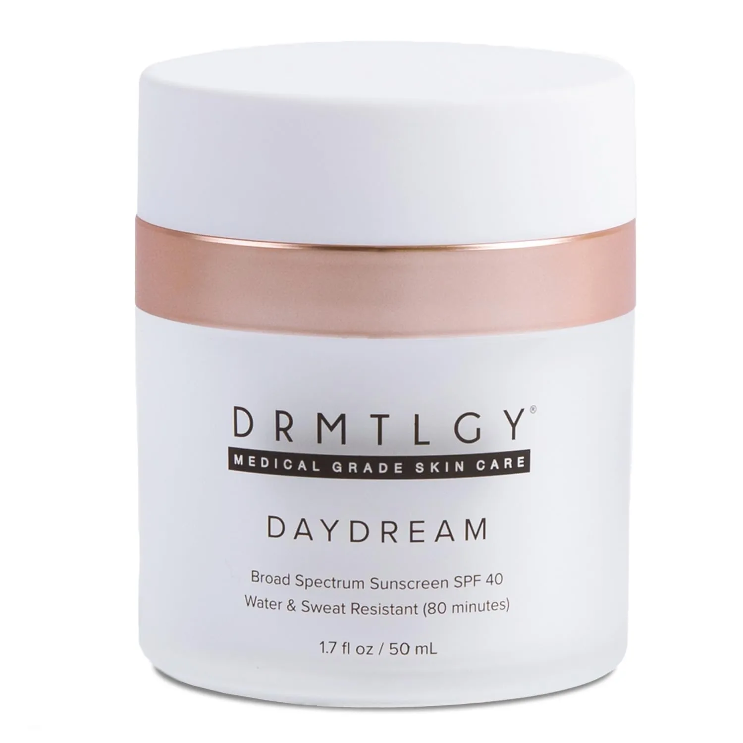 DRMTLGY Day Dream Sunscreen & Face Moisturizer SPF 40 – Water & Sweat-Resistant Sunscreen for Sensitive Skin – UVA/UVB Protection, Skin Care & Makeup Friendly – FSA HSA Eligible