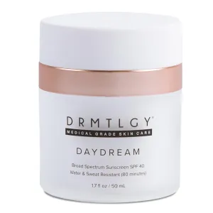 DRMTLGY Day Dream Sunscreen & Face Moisturizer SPF 40 – Water & Sweat-Resistant Sunscreen for Sensitive Skin – UVA/UVB Protection, Skin Care & Makeup Friendly – FSA HSA Eligible