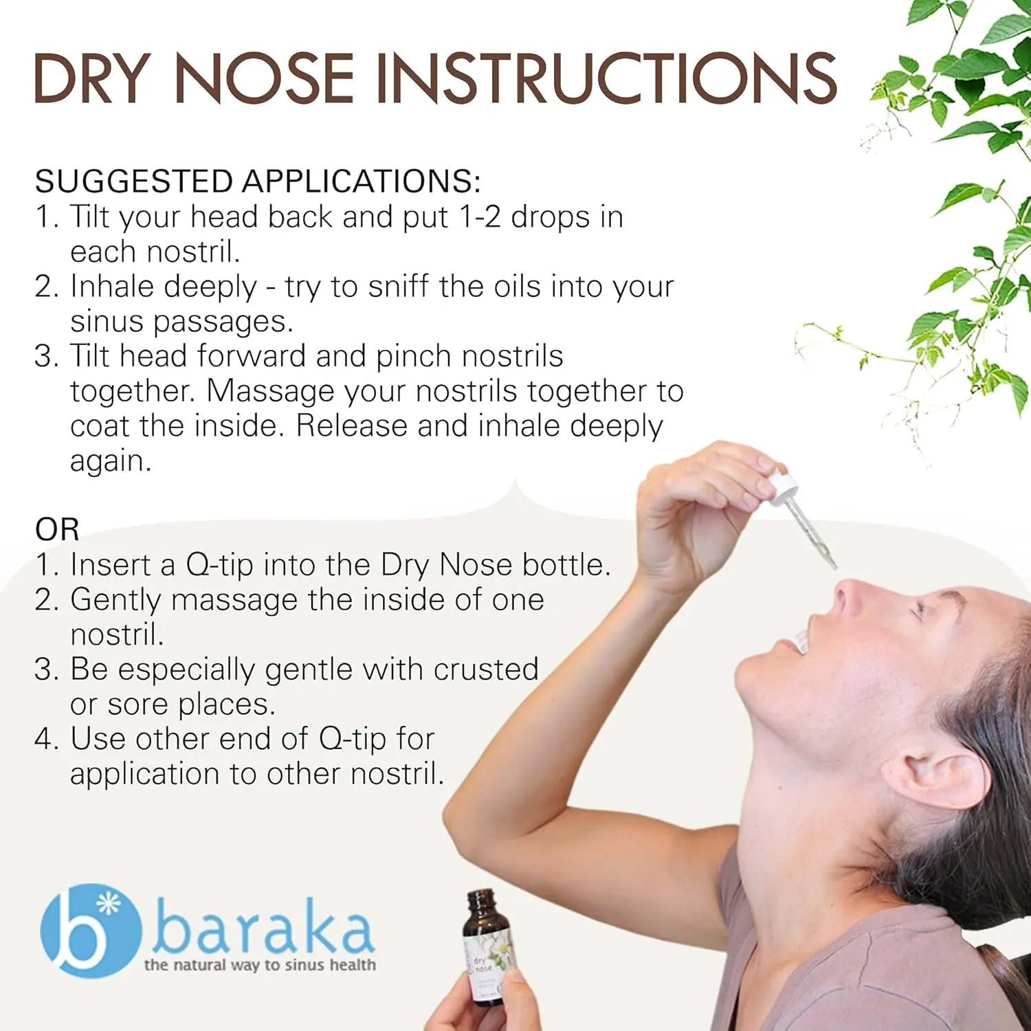 Dry Nose Nasal Moisturizer - Organic Essential Oils (Cardamom, Everlast, German & Roman Chamomile) in Sesame Oil Base - Hydrating Sinuses & Dry Nose - (1 oz Dropper Bottle)