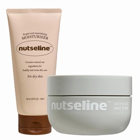 Duo: Aroma Nut Gray Scrub 200ml & Super Nut Nourishing Unscented Moisturizer 200ml