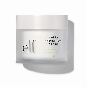 e.l.f. SKIN Happy Hydration Cream, Calming & Nourishing, Infused with Hemp-Derived Cannabis Sativa Seed Oil