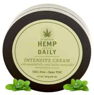 Earthly Body Intensive Cream - Topical Muscle, Knees, Joints, Back, Neck and Shoulder Rub - Organic Ingredients - 1.7 Ounces (Classic Mint, Single)