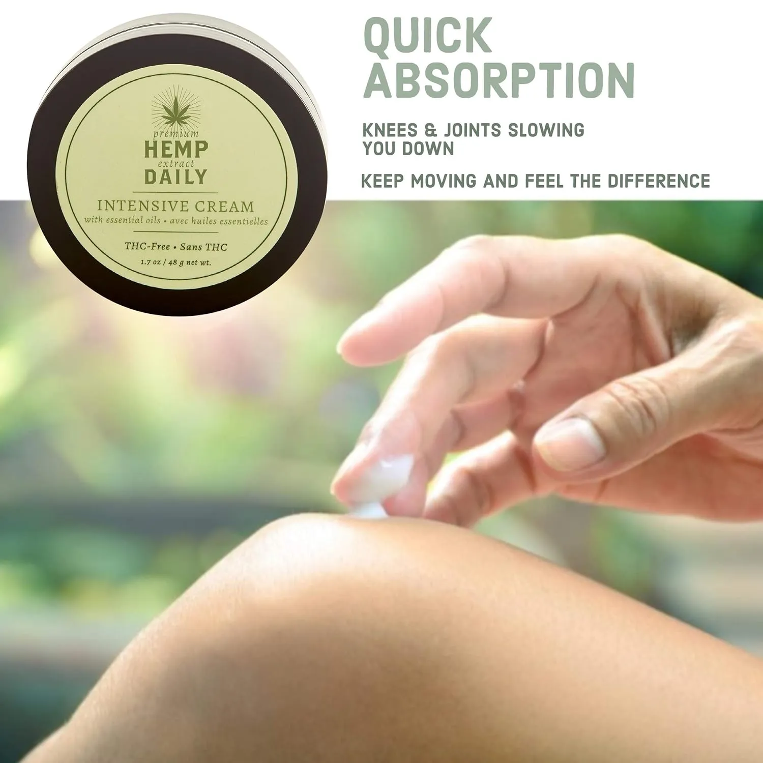 Earthly Body Intensive Cream - Topical Muscle, Knees, Joints, Back, Neck and Shoulder Rub - Organic Ingredients - 1.7 Ounces (Classic Mint, Single)