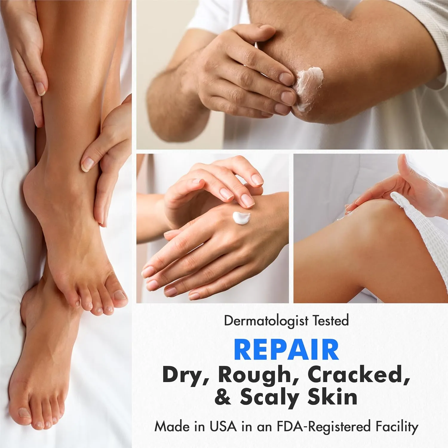 Ebanel Urea Cream 40% plus Salicylic Acid 2%, Foot Cream for Dry Cracked Heels Feet Knees Elbows Hands, Foot Dead Skin Cuticle Callus Remover Toenail Softener, Keratolytic Skin Barrier Repair