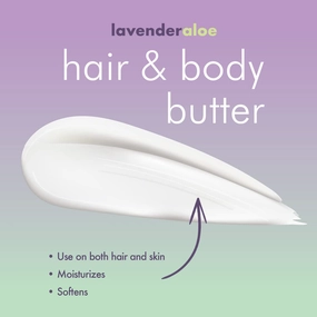 EDEN BodyWorks Lavender Aloe Hair   Body Butter (16 oz) - Natural Moisturizer - Hydrate, Calm and Soothe Hair & Skin
