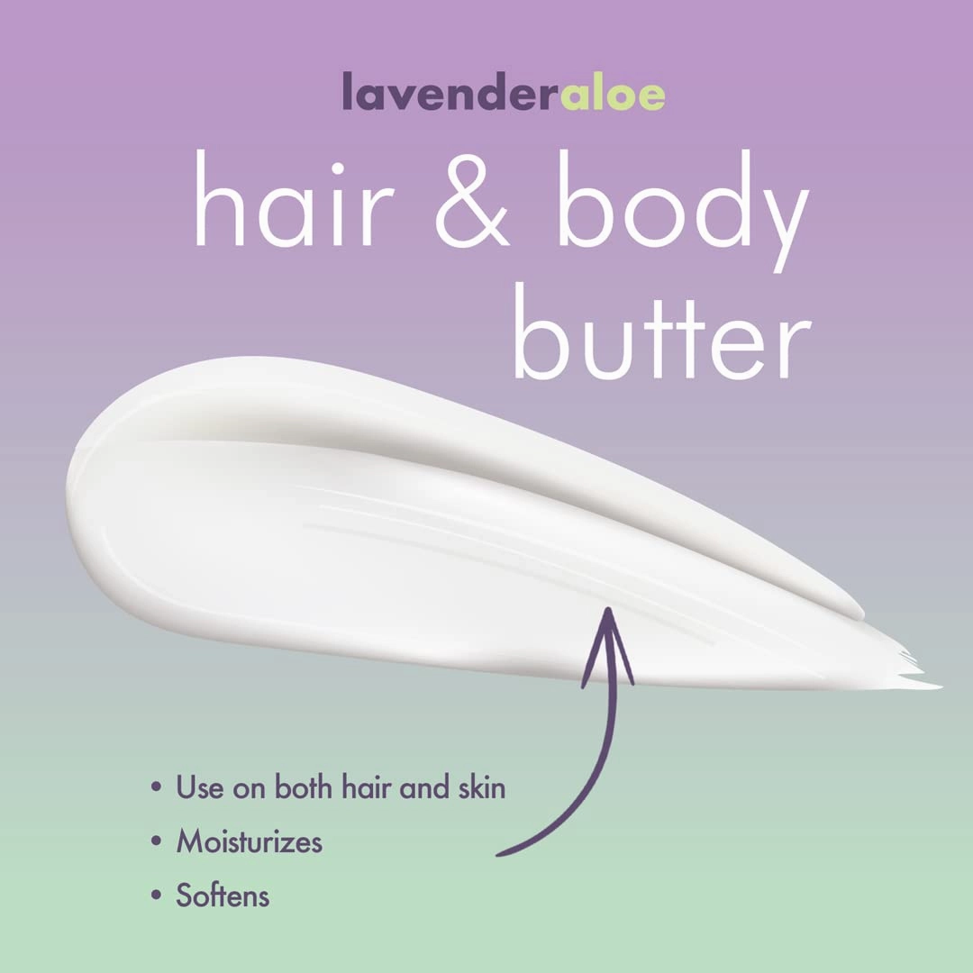 EDEN BodyWorks Lavender Aloe Hair   Body Butter (16 oz) - Natural Moisturizer - Hydrate, Calm and Soothe Hair & Skin